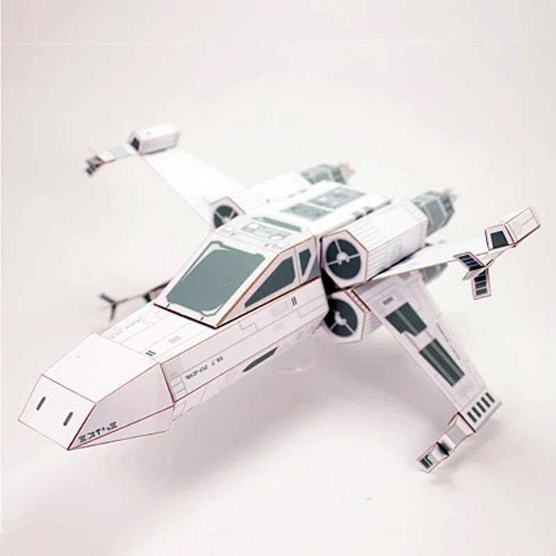 Art Craft Cardboard - X-WING combattant papier blanc modèle Mini